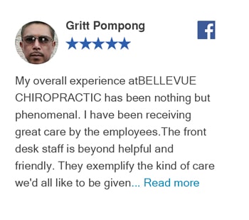 Gritt Pompong Facebook review for Bellevue Chiropractic Clinic