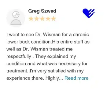 Five-star patient review from Greg Szwed – Bellevue Chiropractic